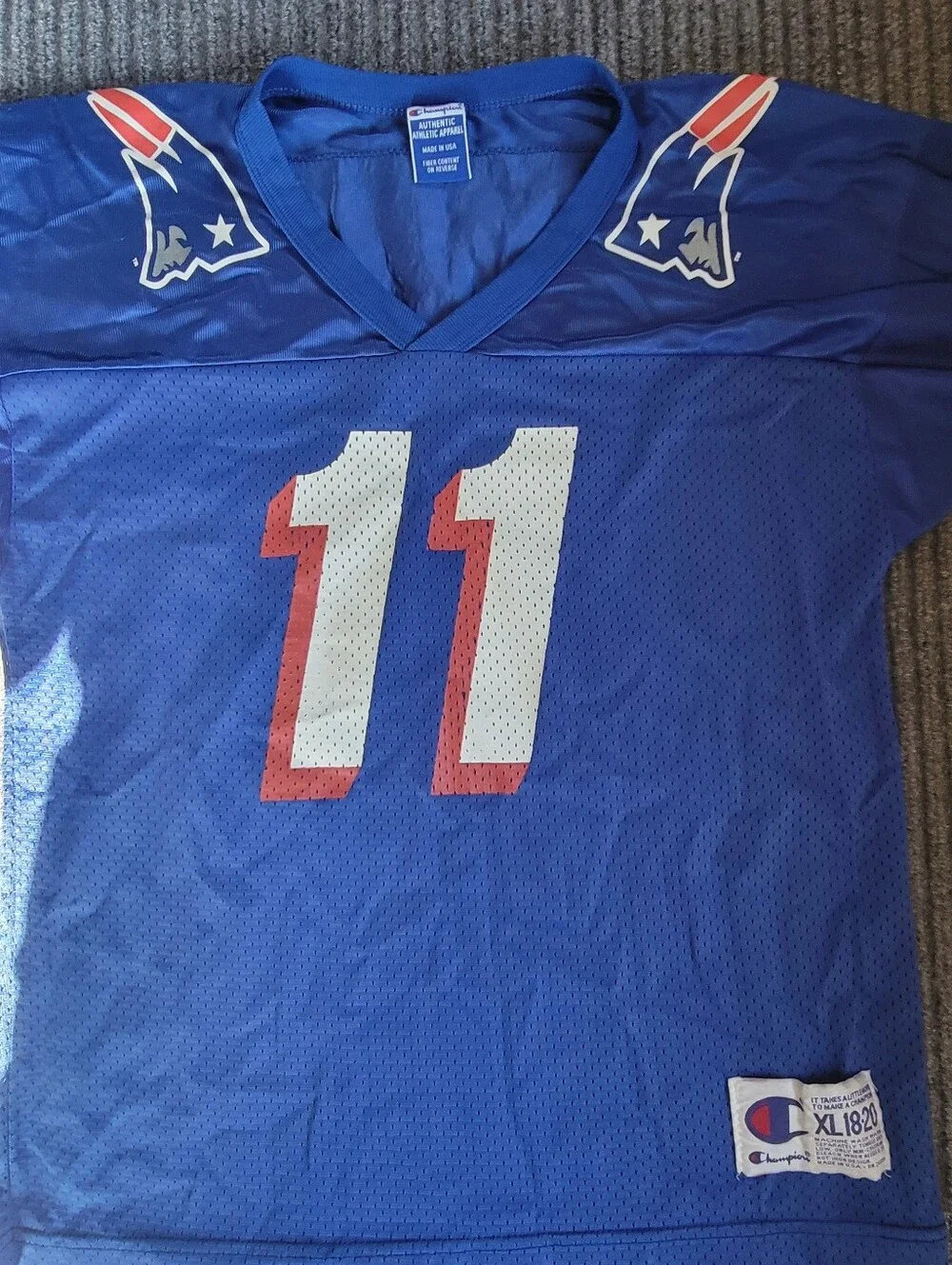 Vintage Patriots Drew Bledsoe Champion Jersey, #11